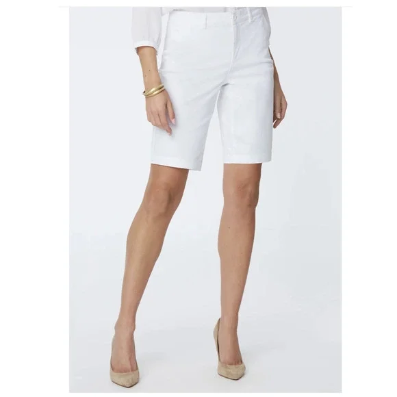 NYDJ Bermuda 11 Inch Twill Shorts - Picture 2 of 10